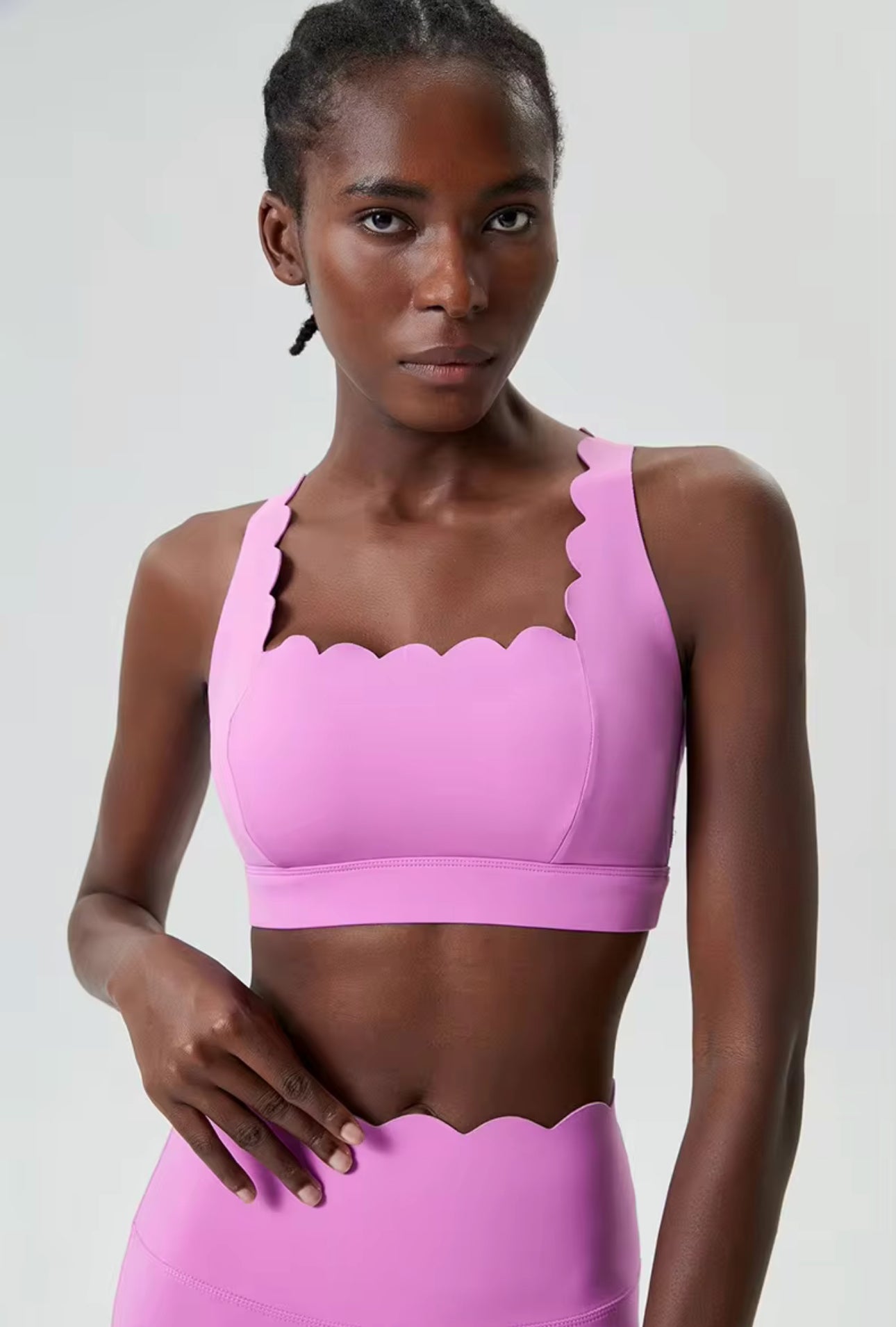 Scallop cross back matching set