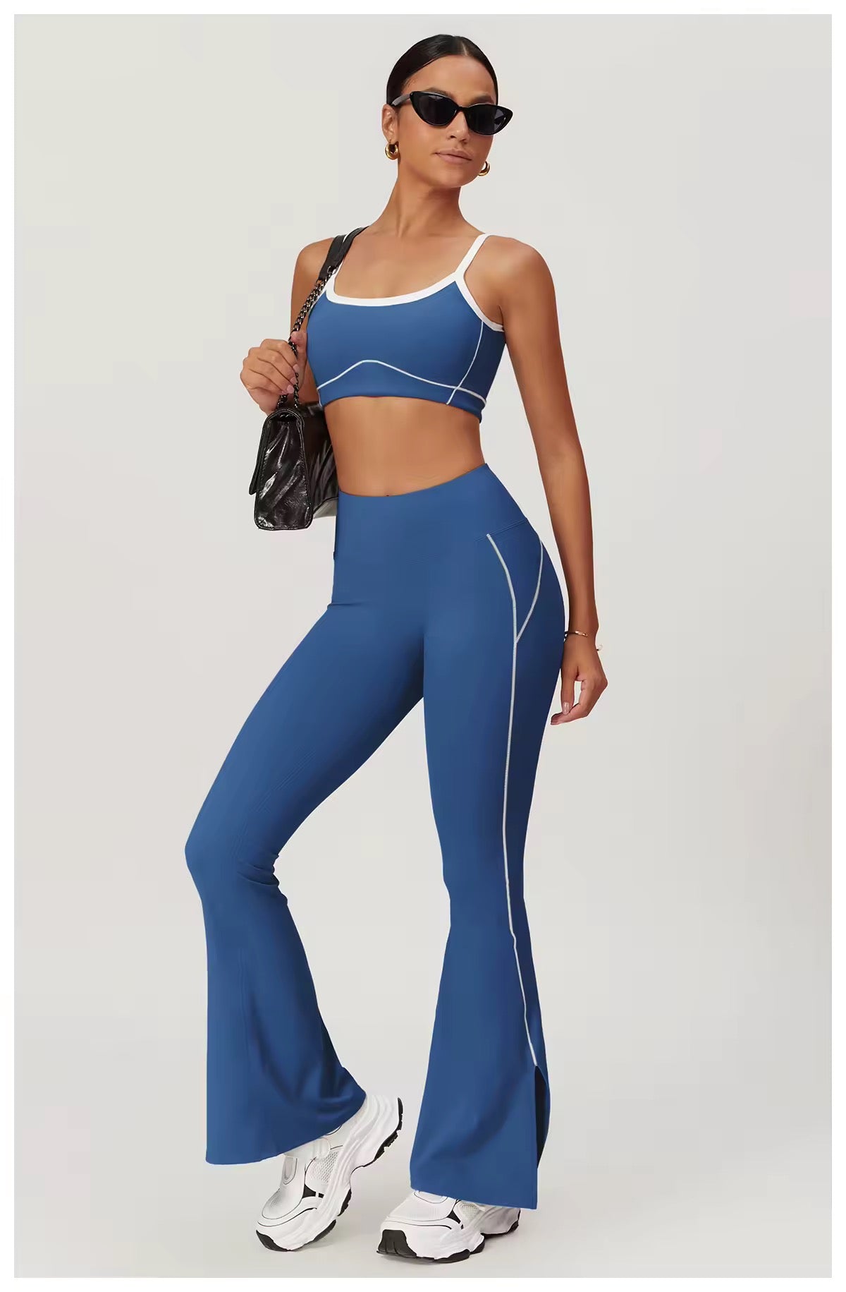Flared leggings and sports bra set