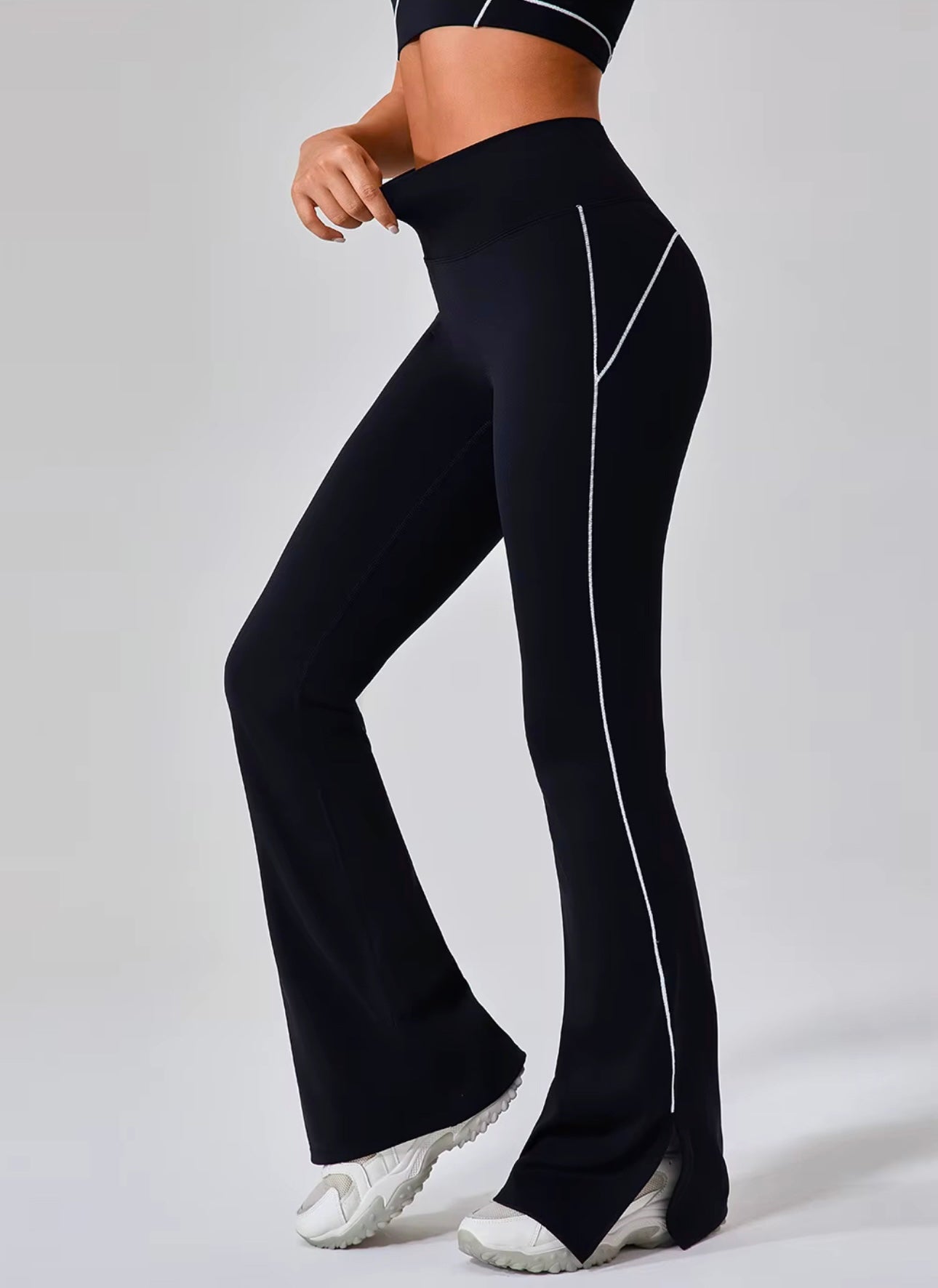 Flared leggings and sports bra set