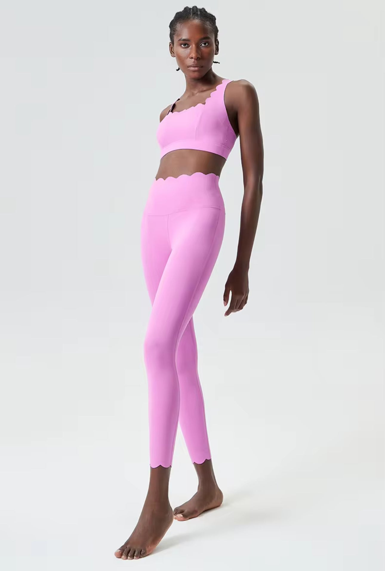Scallop cross back matching set