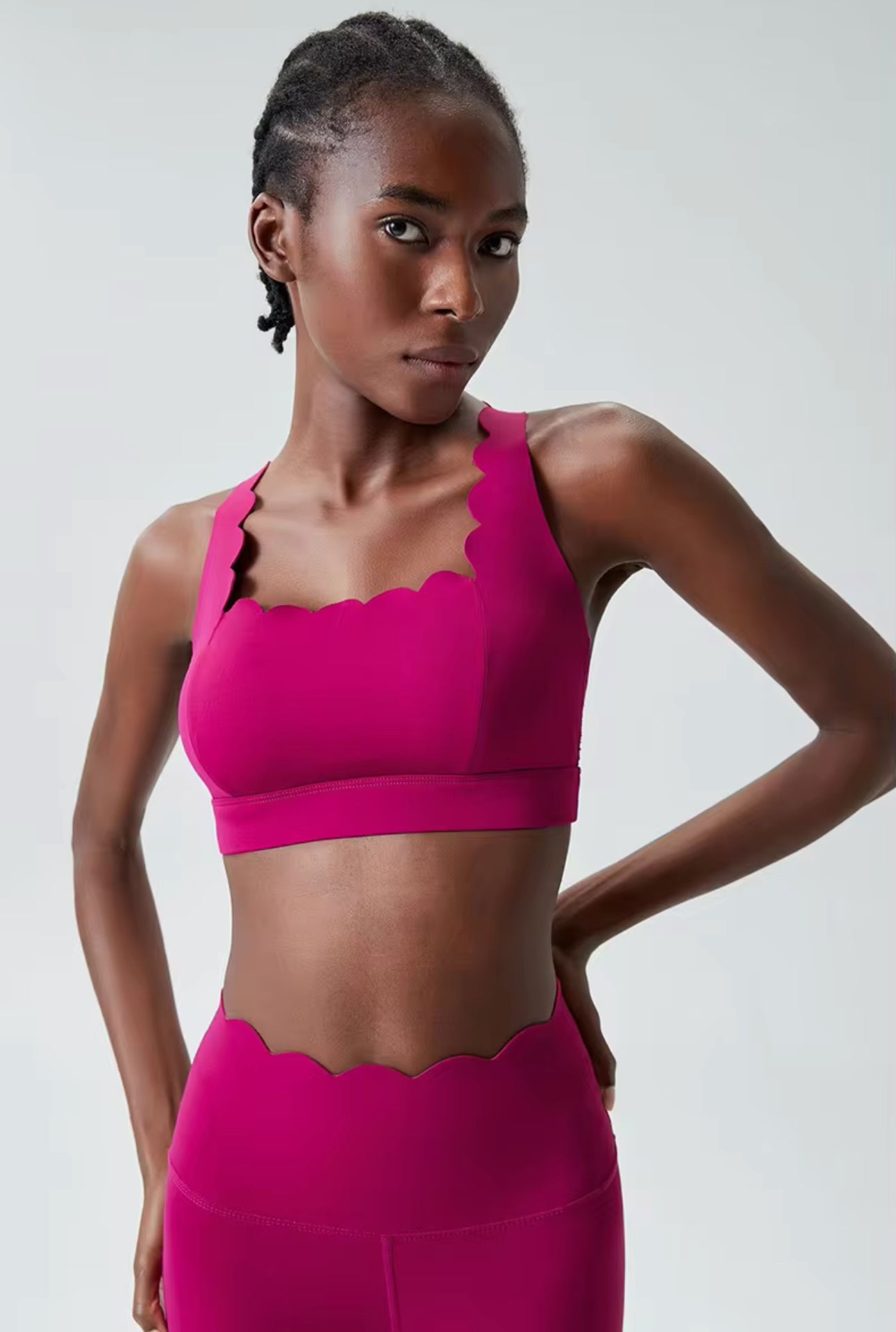 Scallop cross back matching set