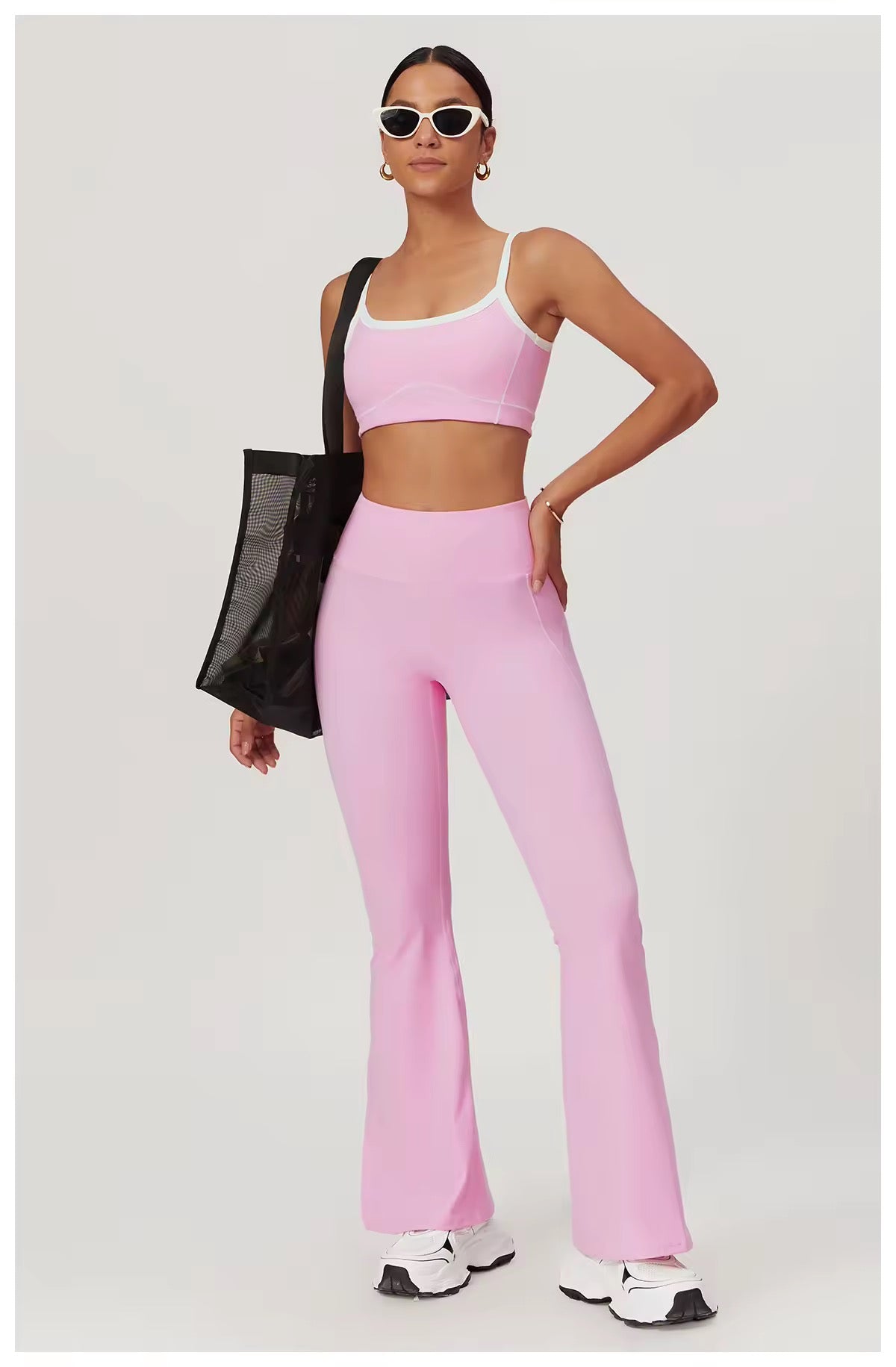 Flared leggings and sports bra set