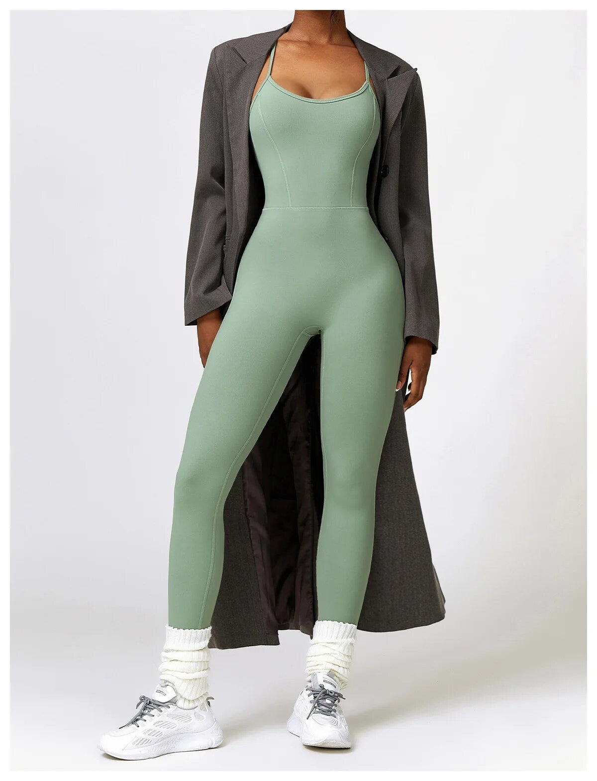 Pilates jumpsuit green sage