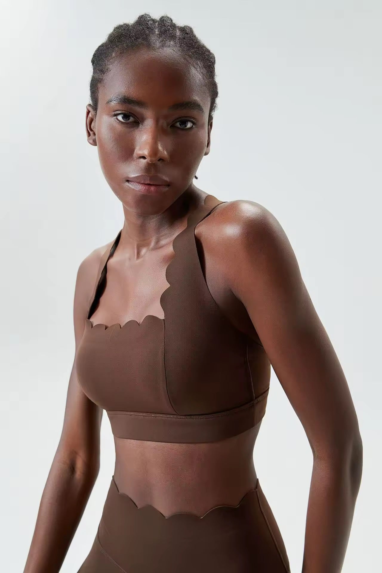 Scallop cross back matching set
