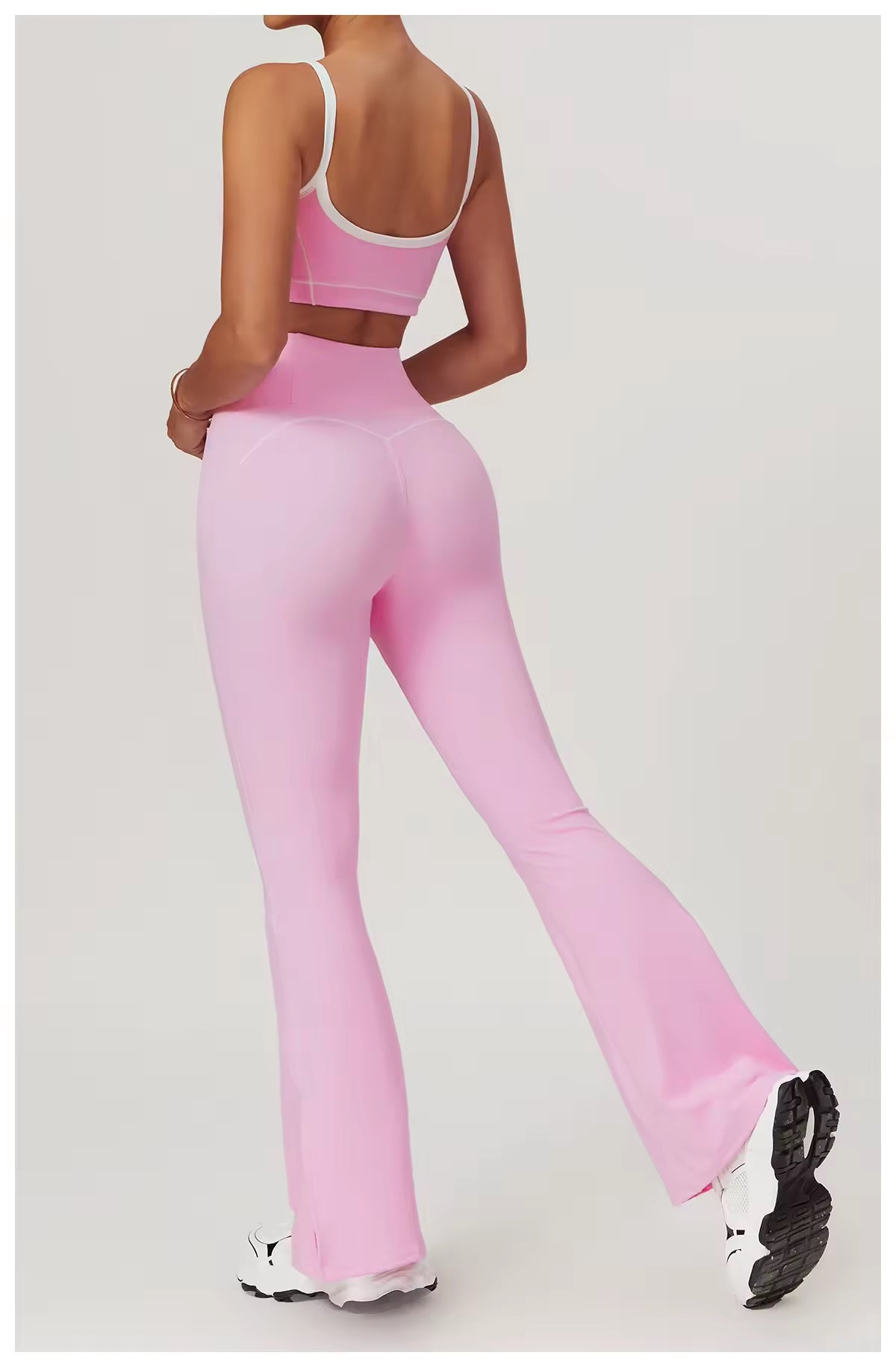 Flared leggings and sports bra set