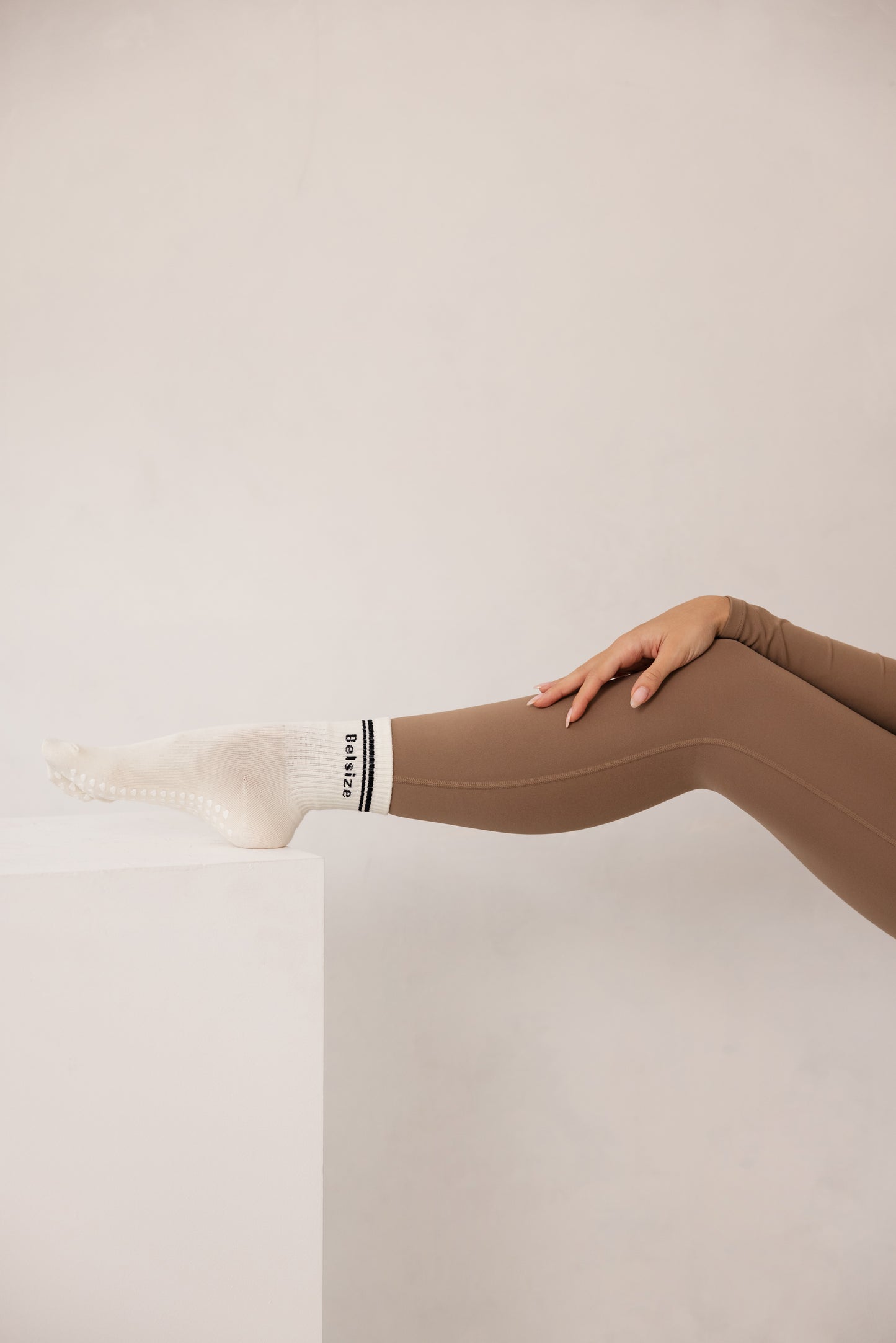 Anti-slip grip socks for yoga or pilates