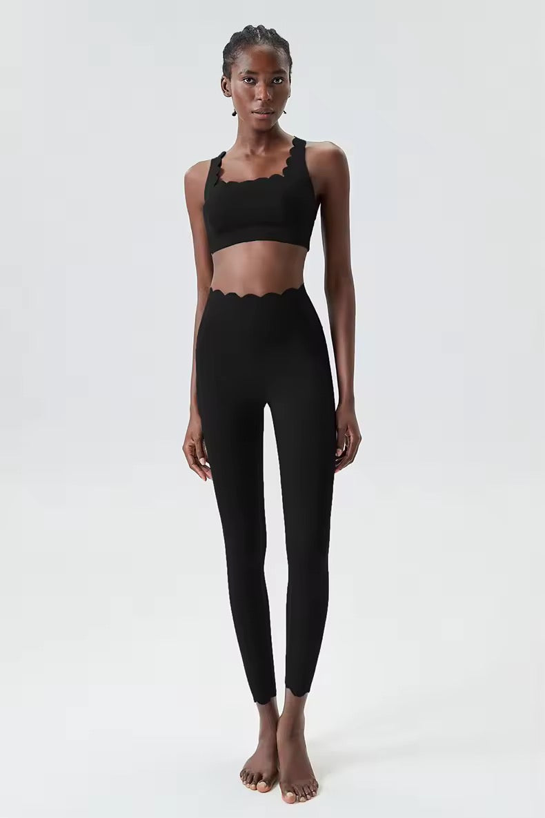 Scallop cross back matching set