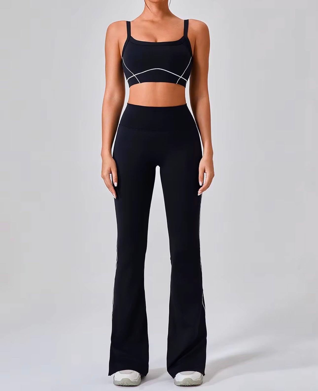 Flared leggings and sports bra set