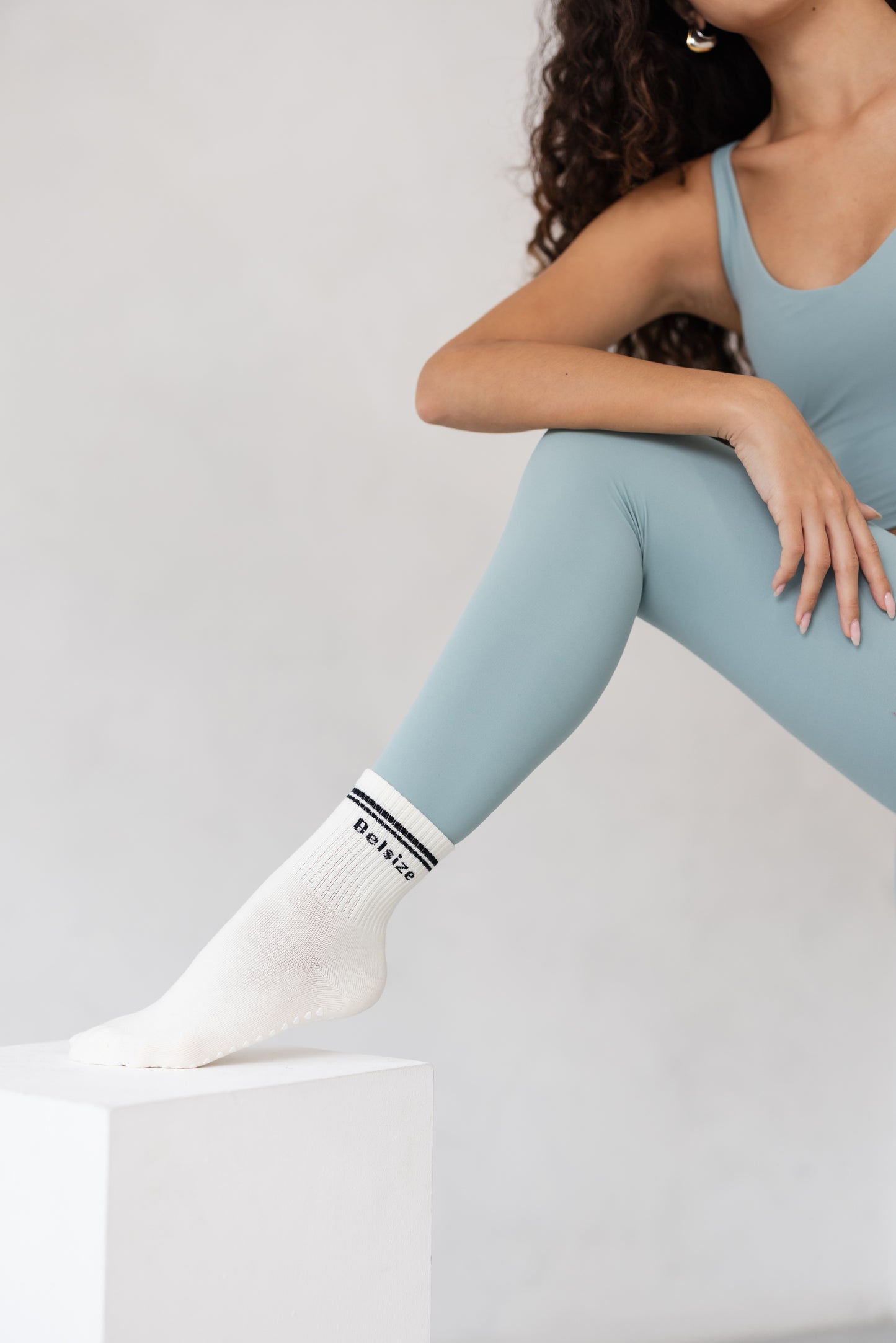 Anti-slip grip socks for yoga or pilates
