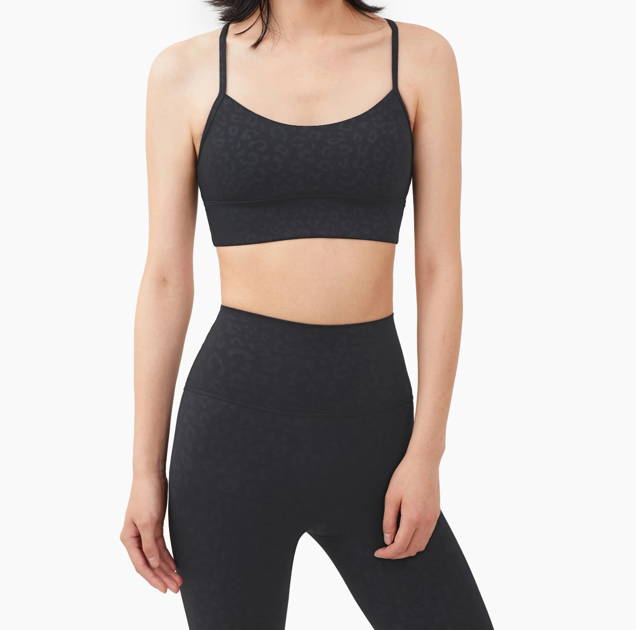 Black leopard set bundle pilates set