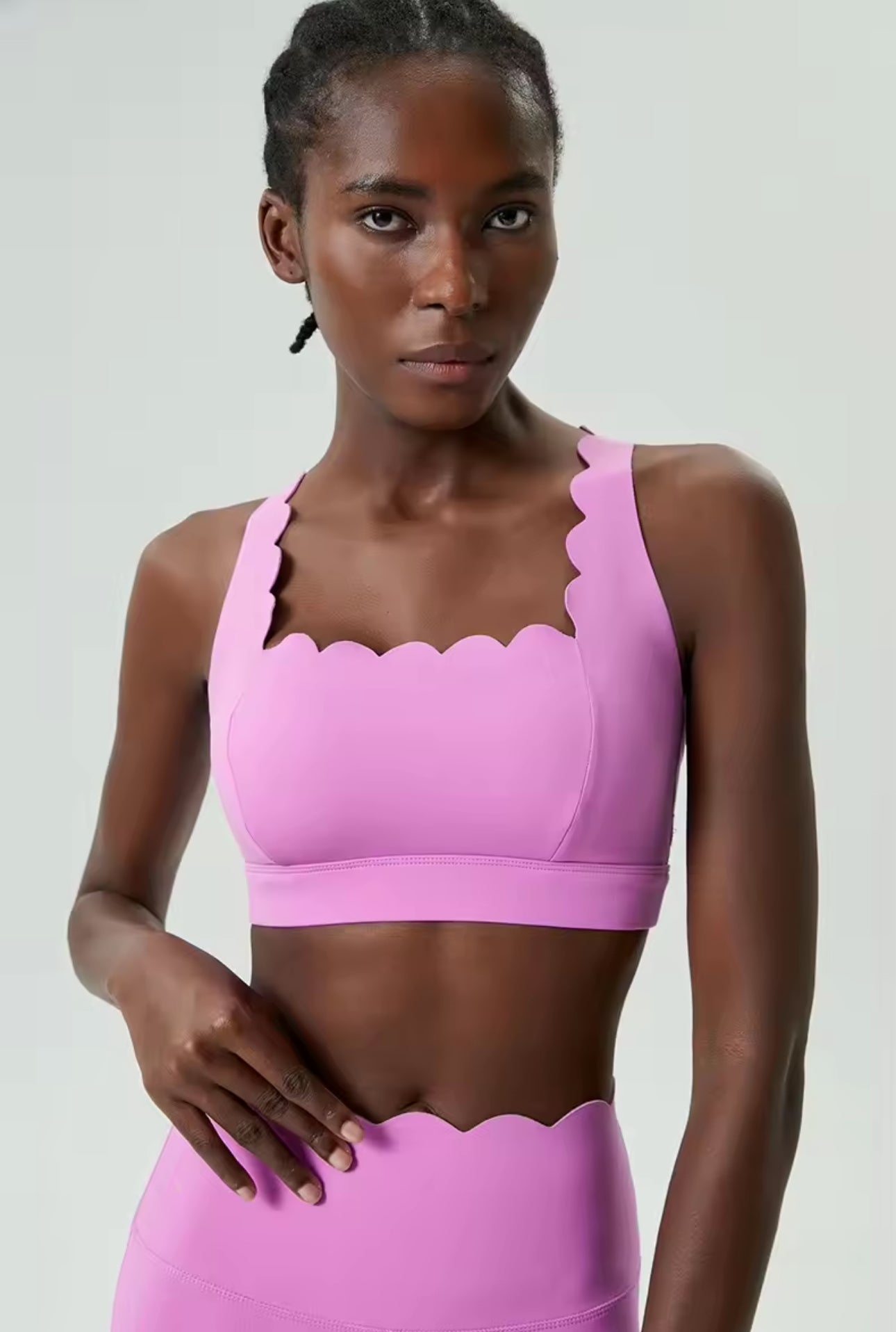 Scallop cross back matching set