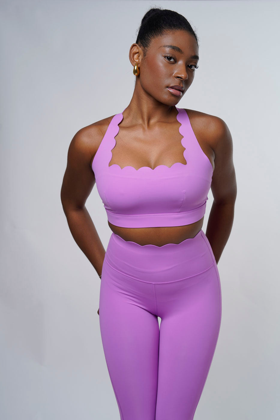 Scallop cross back matching set