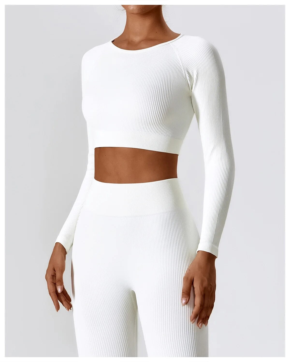 Ribbed set off white