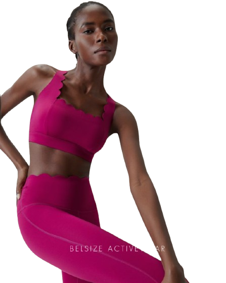 Scallop cross back matching set