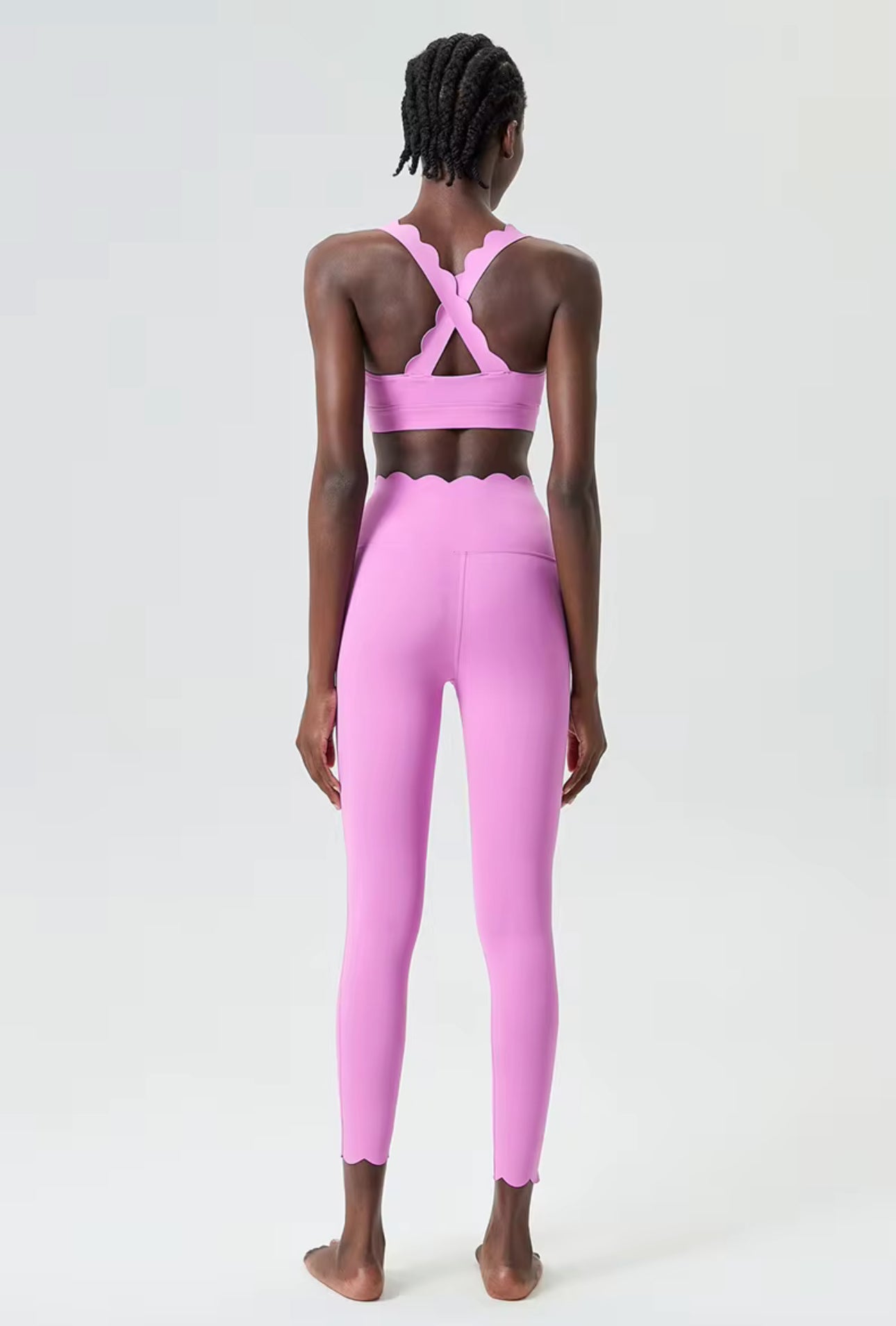 Scallop cross back matching set
