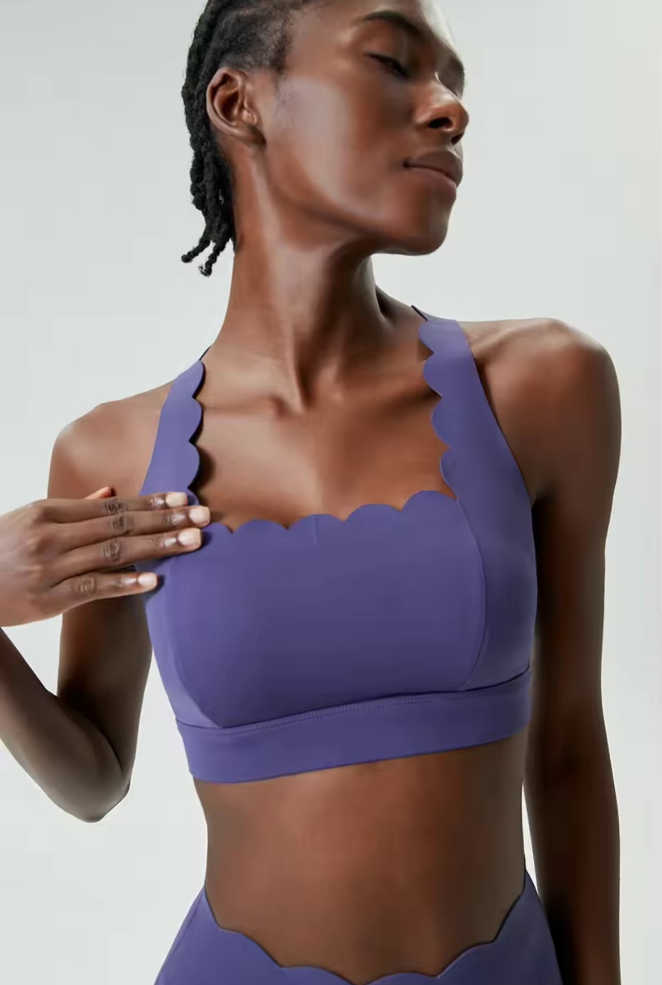 Scallop cross back matching set