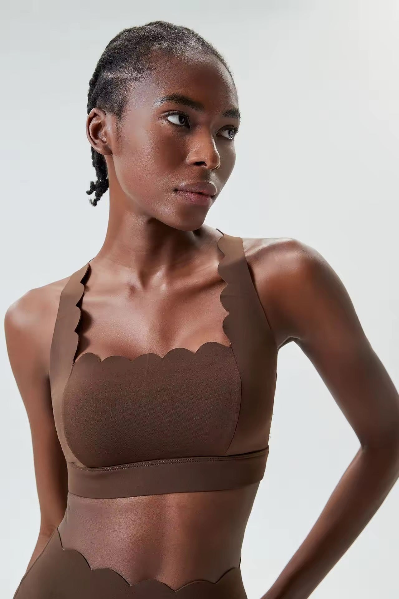 Scallop cross back matching set