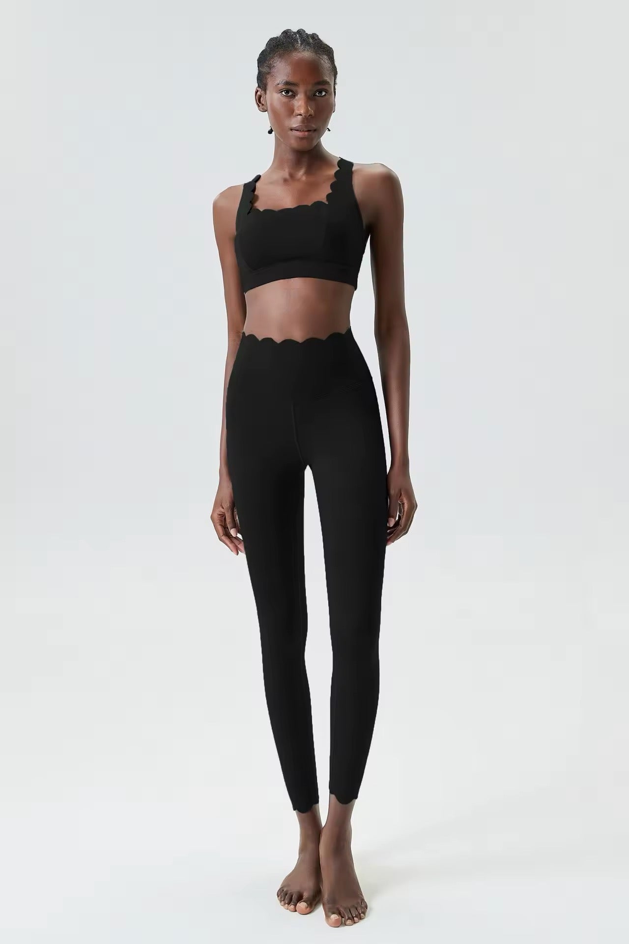 Scallop cross back matching set
