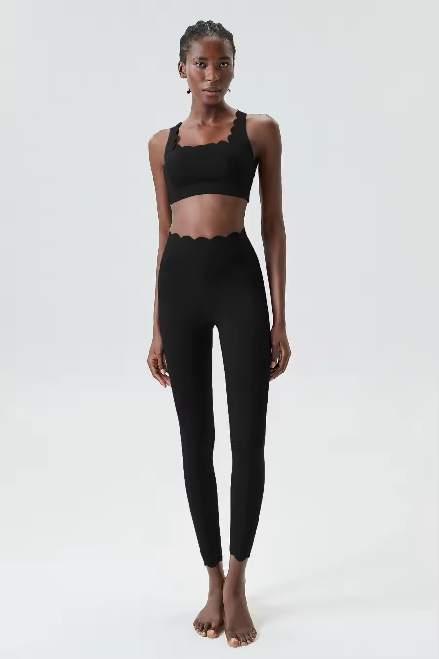 Scallop cross back matching set