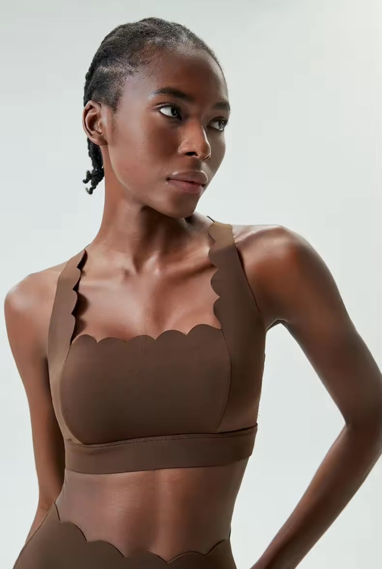 Scallop cross back matching set
