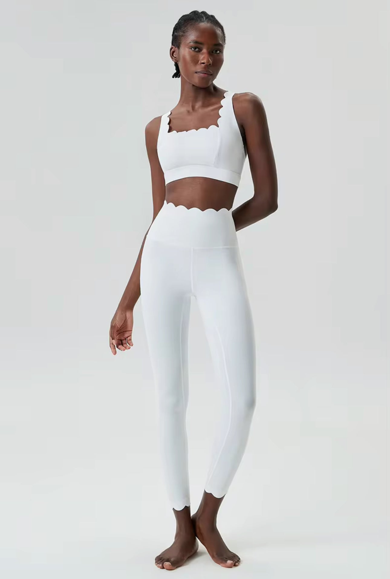 Scallop cross back matching set