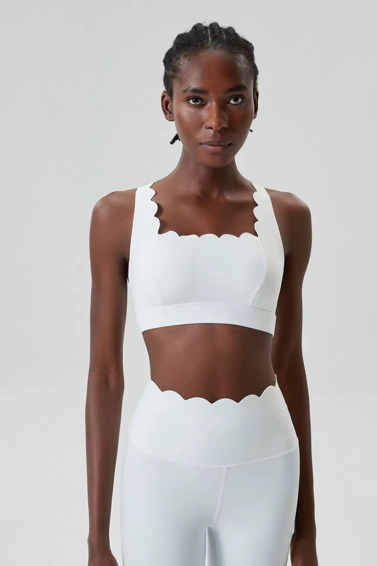 Scallop cross back matching set
