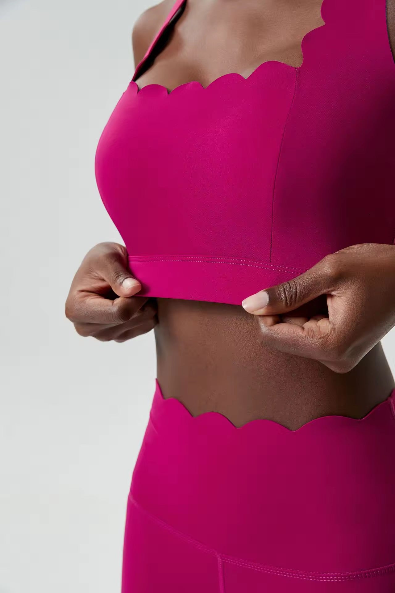 Scallop cross back matching set