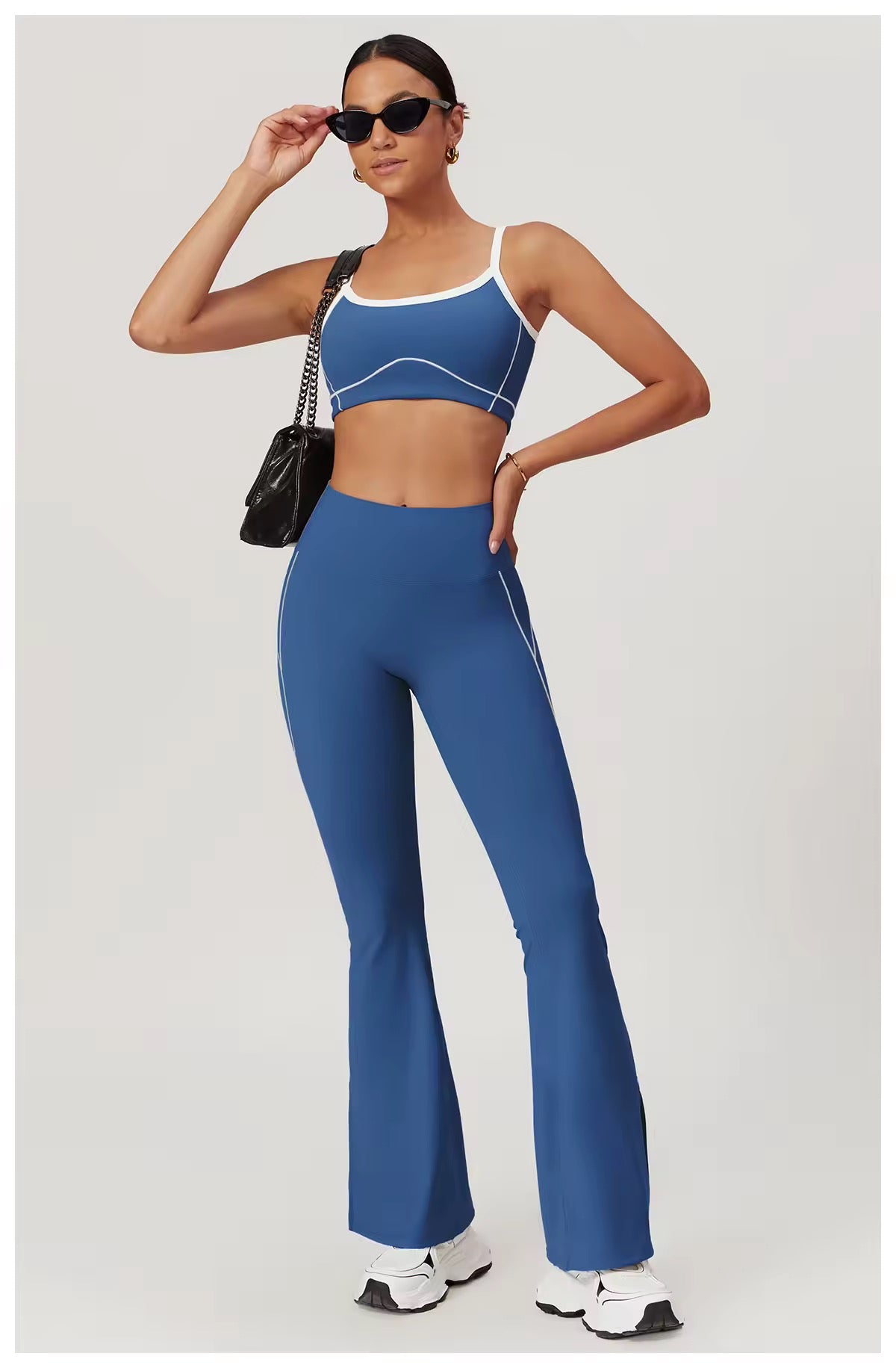 Flared leggings and sports bra set