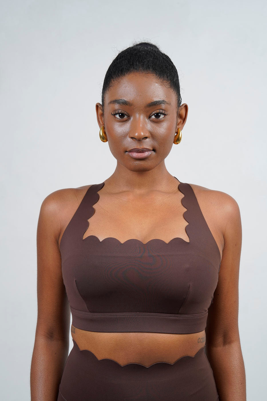 Scallop cross back matching set
