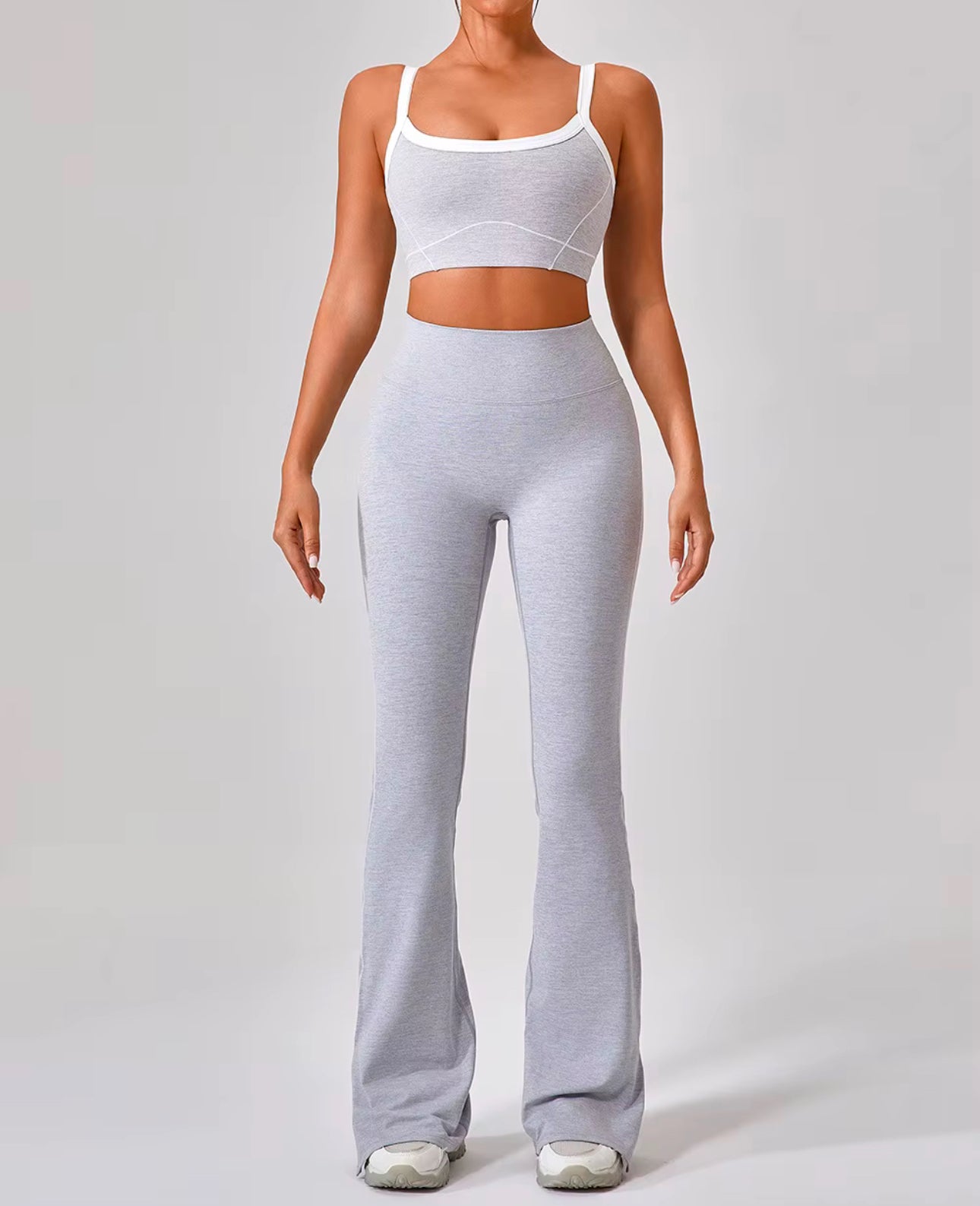 Flared leggings and sports bra set