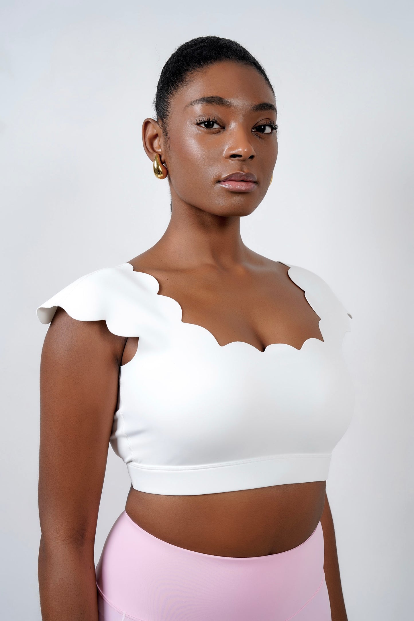 Scallop crop top