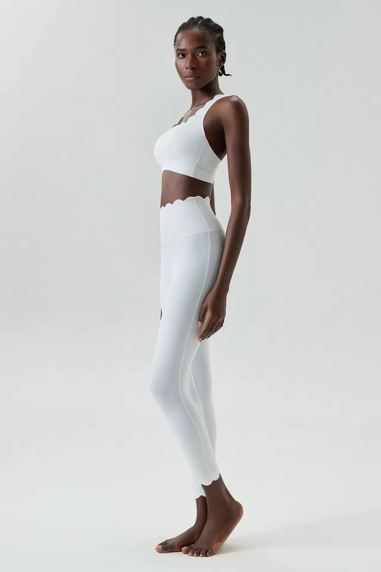 Scallop cross back matching set