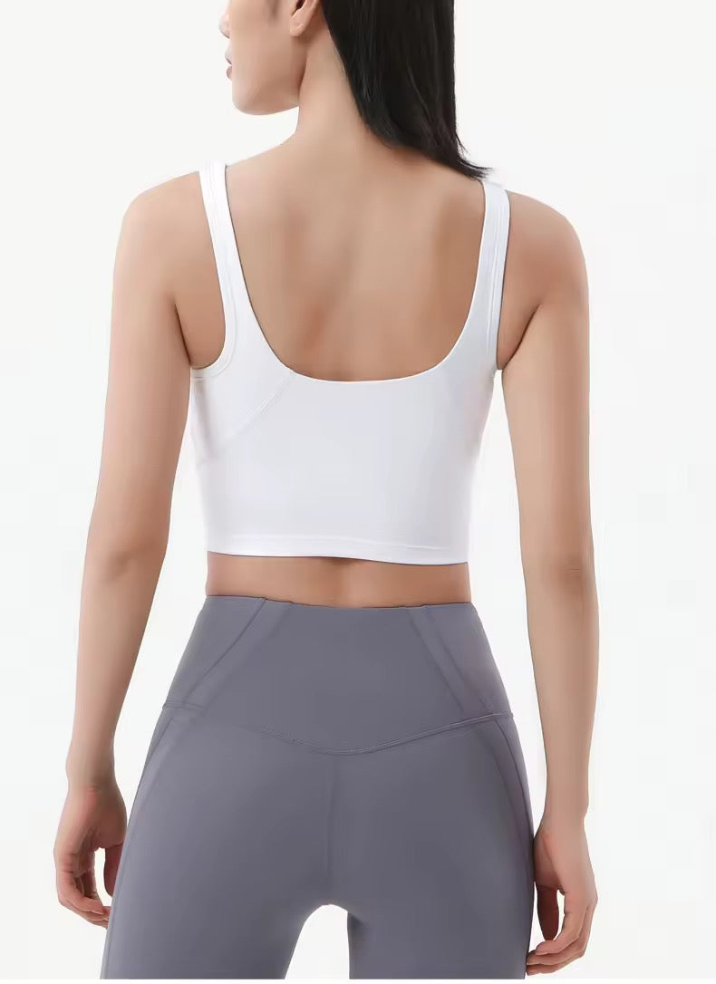 White sports bra