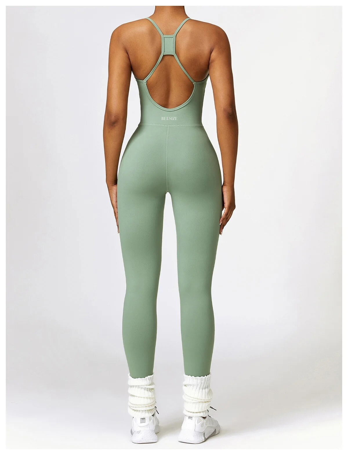 Pilates jumpsuit green sage