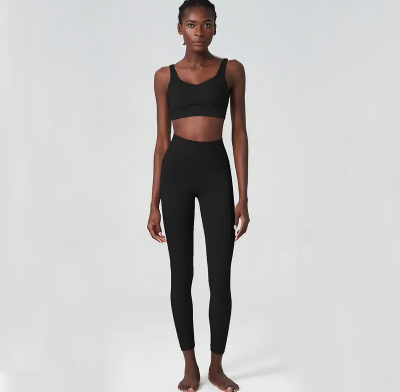 Adjustable sports bra with leggings