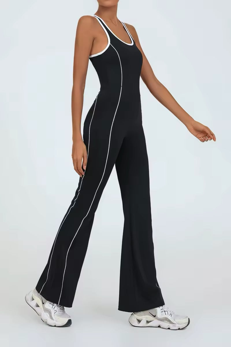 Flared jumpsuit unitard