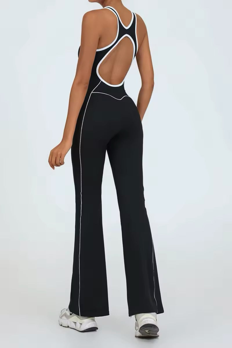 Flared jumpsuit unitard