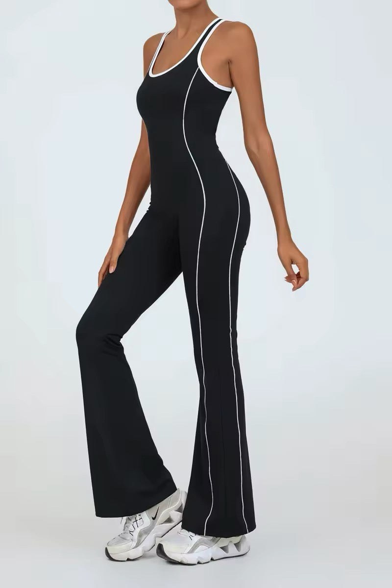Flared jumpsuit unitard