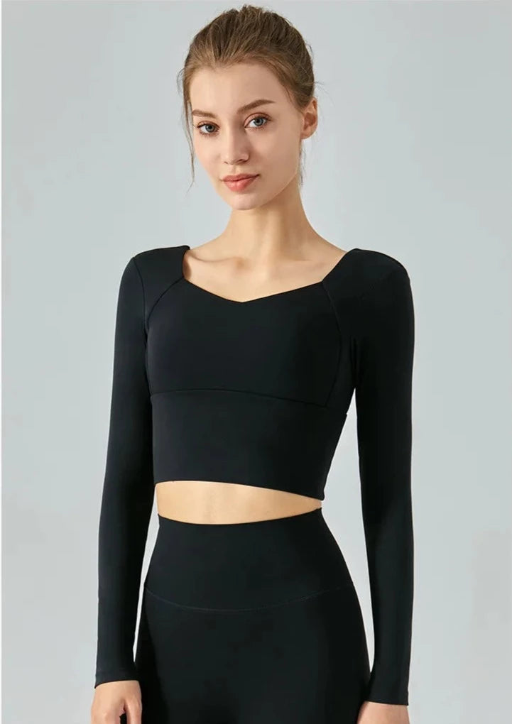 Black crop top 