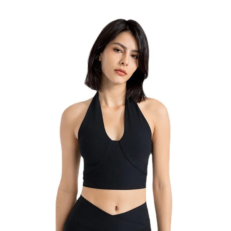 Black elegant sports bra