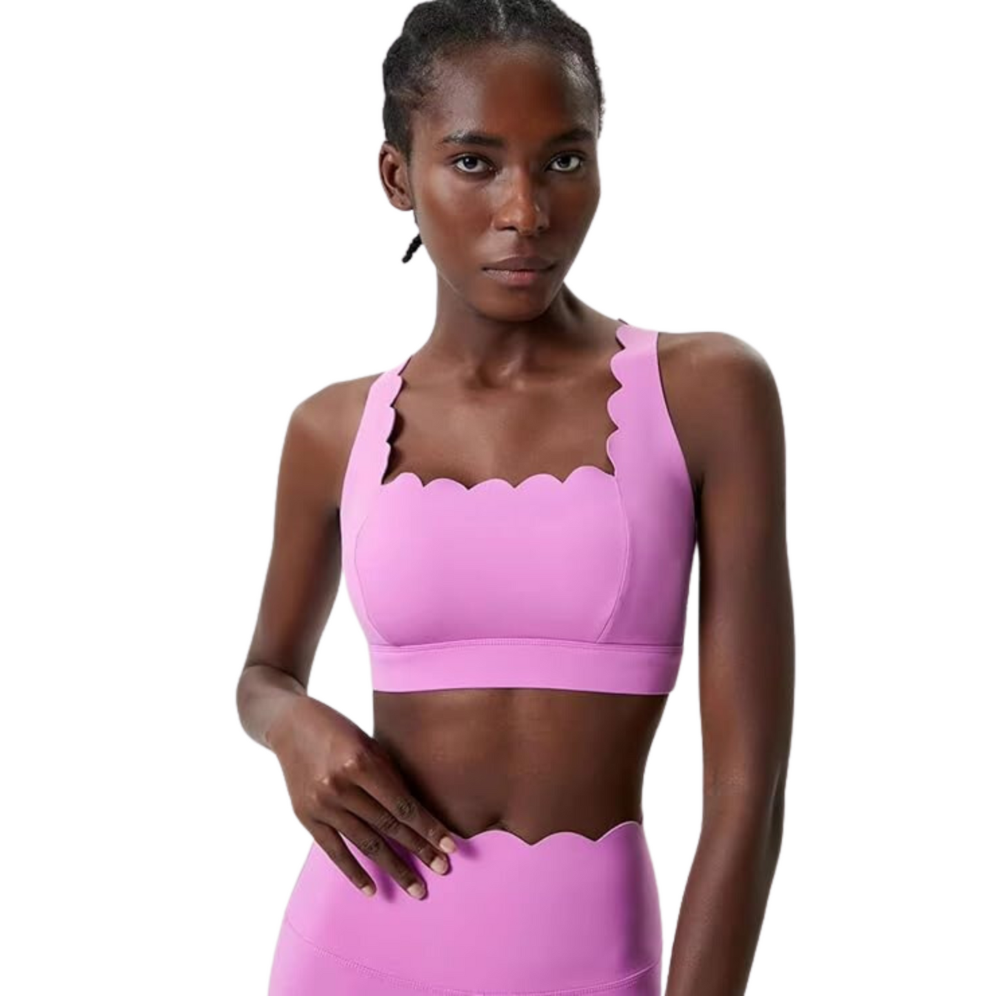 Scallop cross back matching set