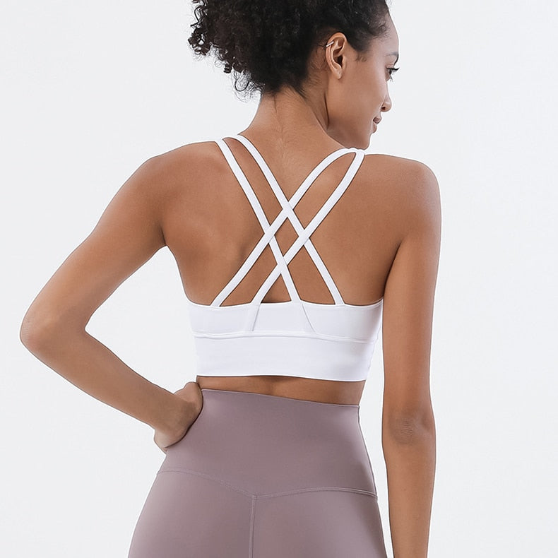 Criss cross yoga Pilates fitness summer sports bra