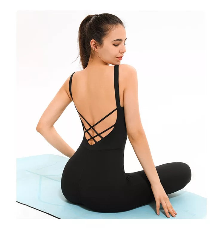 Black unitard jumpsuit