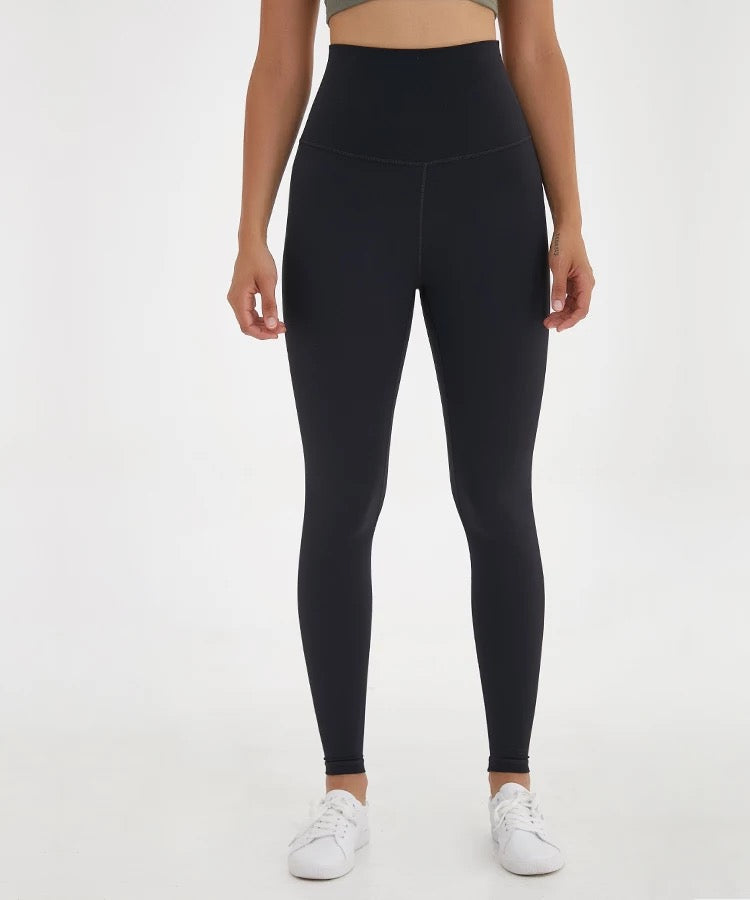 High Waisted Airbrush Leggings Black