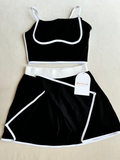 Plush holiday set Skort and sports bra