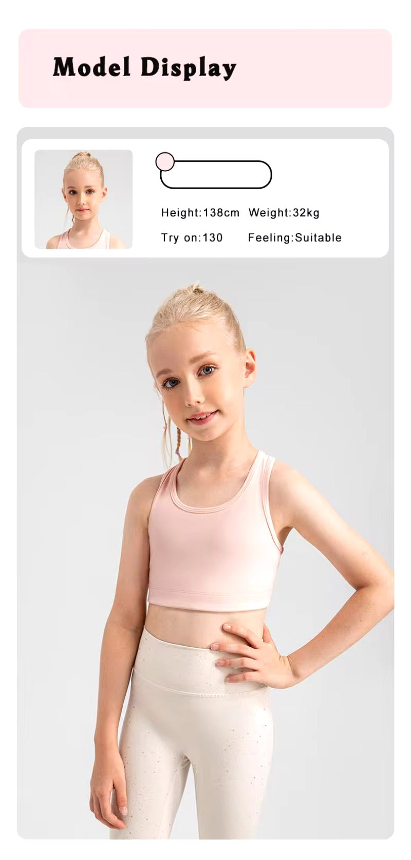 Kids sports bra