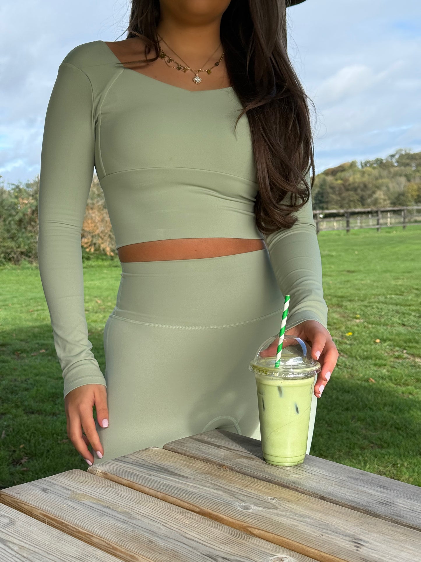 Women’s Crop Top & Leggings Pilates Set