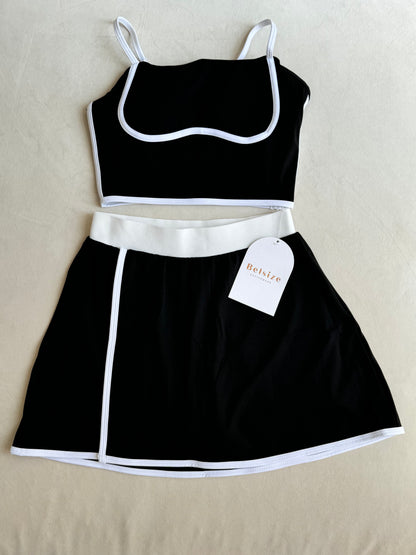 Plush holiday set Skort and sports bra