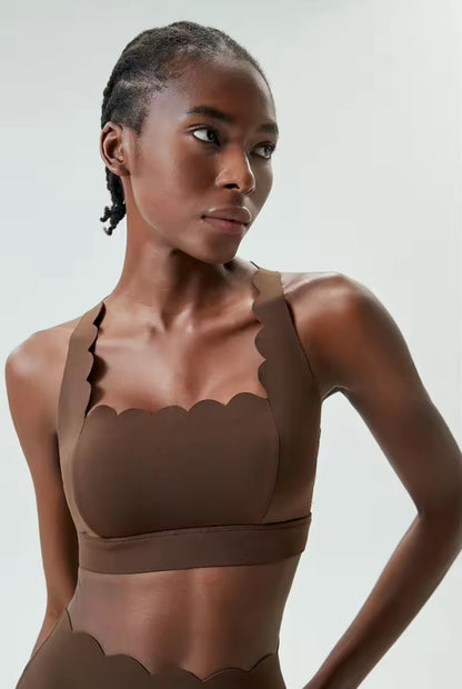 Scallop cross back matching set