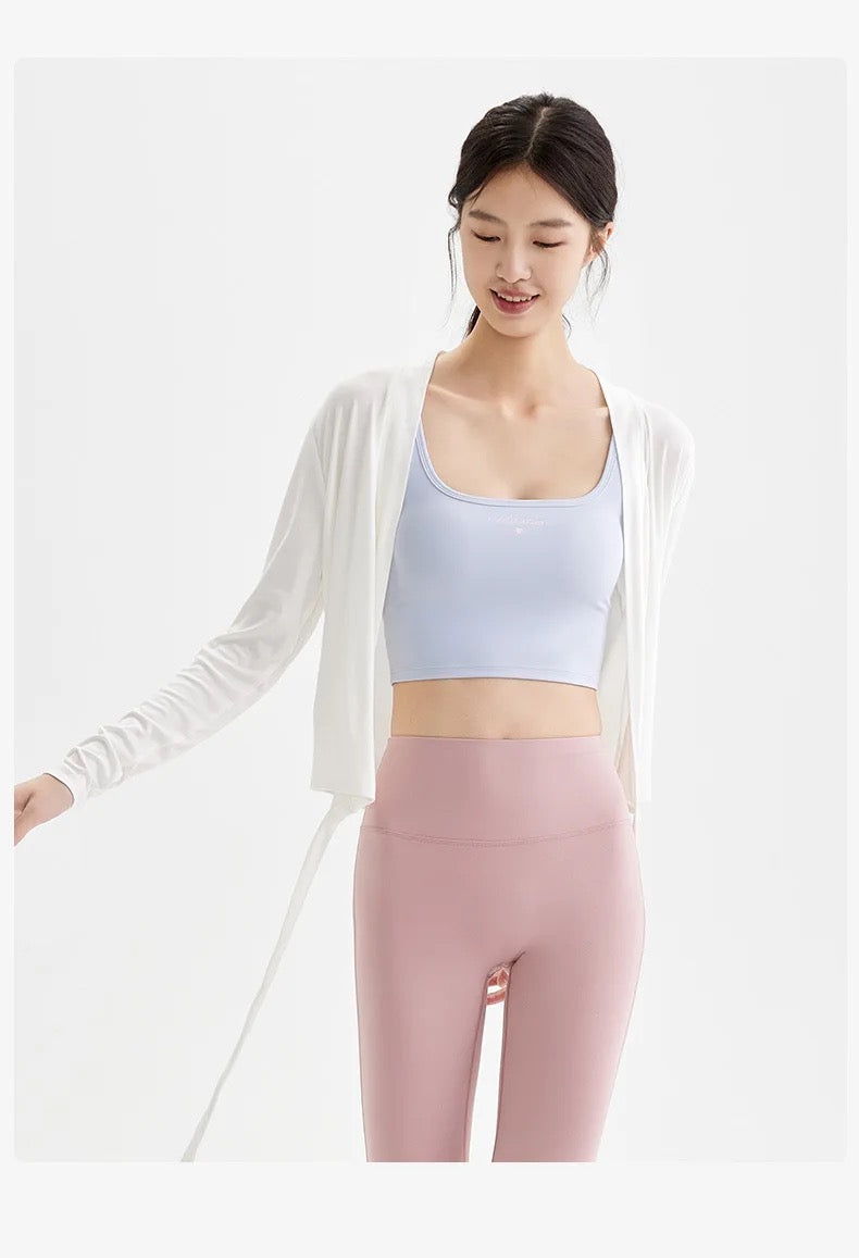 Cloud wrap crop top